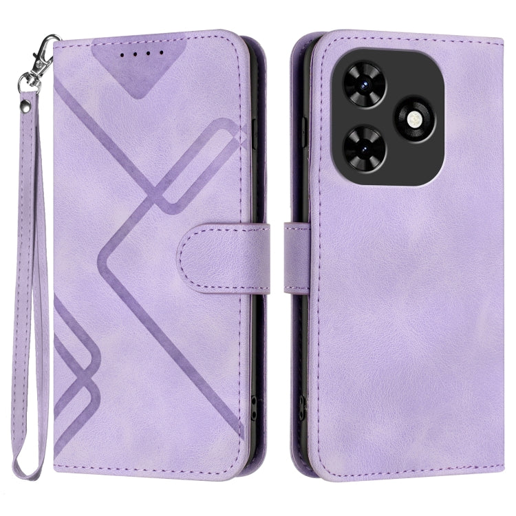 Line Pattern Skin Feel Leather Phone Case, For Tecno Spark Go 5G 2025 / Hot 60i 5G, For Tecno Camon 30 Pro, For Tecno Pova 6 Pro, For Tecno Spark 20 Pro, For Tecno Spark 20, For Tecno Spark Go 2024, For Tecno Camon 20 Premier                           ...