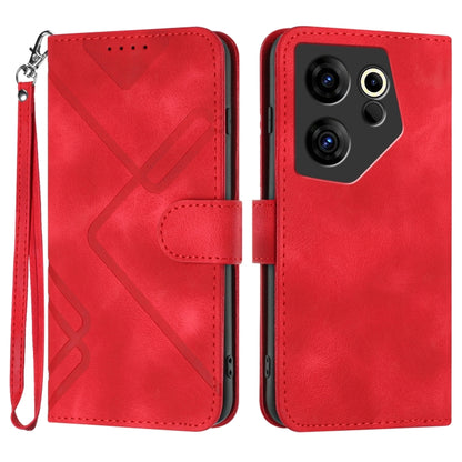 Line Pattern Skin Feel Leather Phone Case, For Tecno Spark Go 5G 2025 / Hot 60i 5G, For Tecno Camon 30 Pro, For Tecno Pova 6 Pro, For Tecno Spark 20 Pro, For Tecno Spark 20, For Tecno Spark Go 2024, For Tecno Camon 20 Premier                           ...
