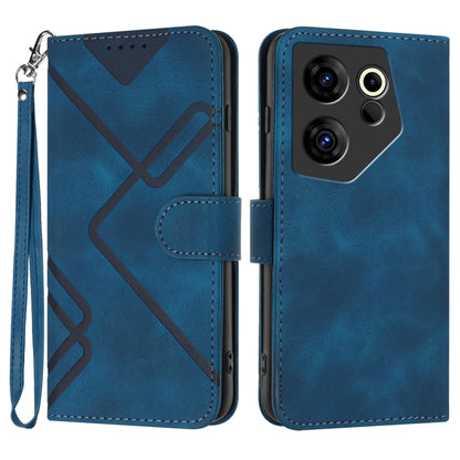 Line Pattern Skin Feel Leather Phone Case, For Tecno Spark Go 5G 2025 / Hot 60i 5G, For Tecno Camon 30 Pro, For Tecno Pova 6 Pro, For Tecno Spark 20 Pro, For Tecno Spark 20, For Tecno Spark Go 2024, For Tecno Camon 20 Premier                           ...