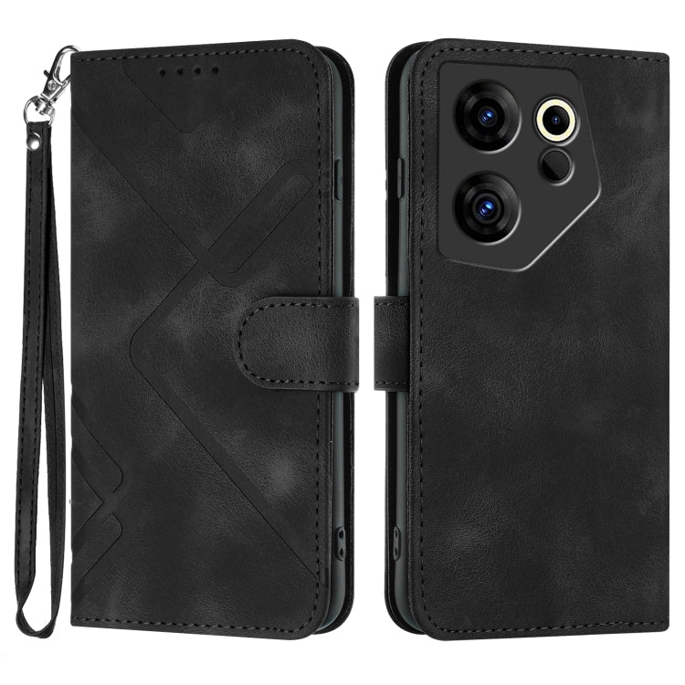 Line Pattern Skin Feel Leather Phone Case, For Tecno Spark Go 5G 2025 / Hot 60i 5G, For Tecno Camon 30 Pro, For Tecno Pova 6 Pro, For Tecno Spark 20 Pro, For Tecno Spark 20, For Tecno Spark Go 2024, For Tecno Camon 20 Premier                           ...