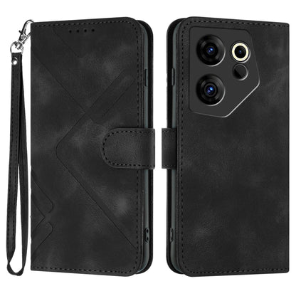 Line Pattern Skin Feel Leather Phone Case, For Tecno Spark Go 5G 2025 / Hot 60i 5G, For Tecno Camon 30 Pro, For Tecno Pova 6 Pro, For Tecno Spark 20 Pro, For Tecno Spark 20, For Tecno Spark Go 2024, For Tecno Camon 20 Premier                           ...