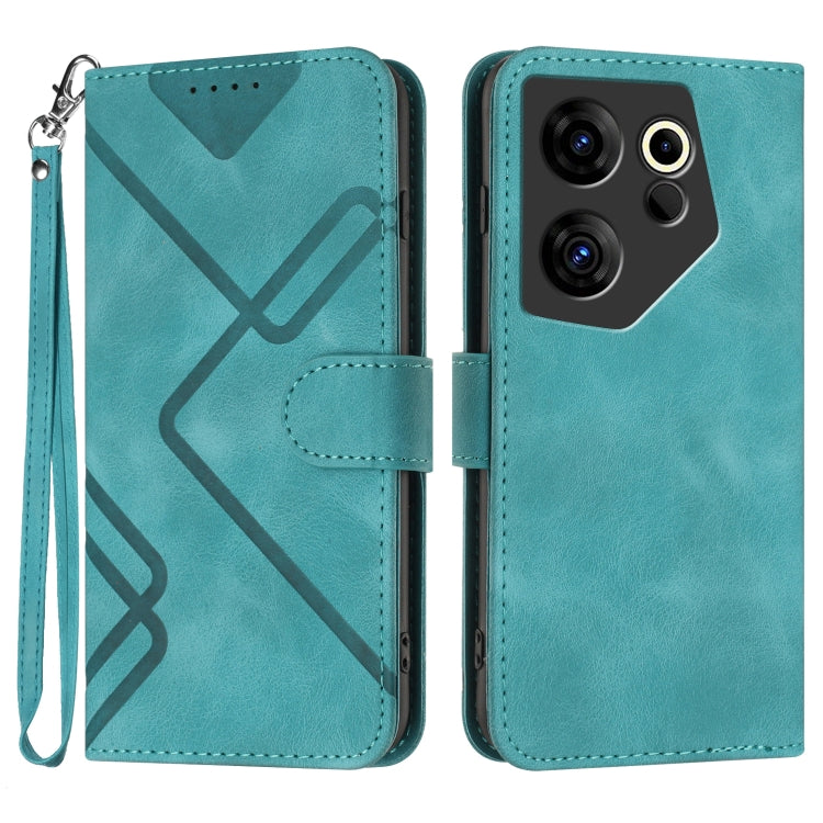 Line Pattern Skin Feel Leather Phone Case, For Tecno Spark Go 5G 2025 / Hot 60i 5G, For Tecno Camon 30 Pro, For Tecno Pova 6 Pro, For Tecno Spark 20 Pro, For Tecno Spark 20, For Tecno Spark Go 2024, For Tecno Camon 20 Premier                           ...