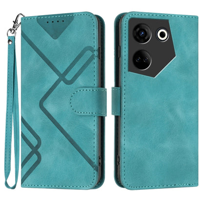 Line Pattern Skin Feel Leather Phone Case, For Tecno Spark Go 5G 2025 / Hot 60i 5G, For Tecno Camon 30 Pro, For Tecno Pova 6 Pro, For Tecno Spark 20 Pro, For Tecno Spark 20, For Tecno Spark Go 2024, For Tecno Camon 20 Premier                           ...