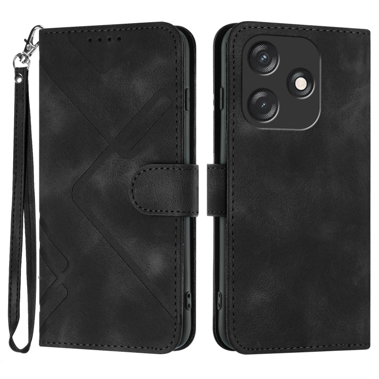 Line Pattern Skin Feel Leather Phone Case, For Tecno Spark Go 5G 2025 / Hot 60i 5G, For Tecno Camon 30 Pro, For Tecno Pova 6 Pro, For Tecno Spark 20 Pro, For Tecno Spark 20, For Tecno Spark Go 2024, For Tecno Camon 20 Premier                           ...
