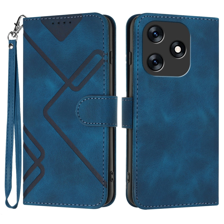 Line Pattern Skin Feel Leather Phone Case, For Tecno Spark Go 5G 2025 / Hot 60i 5G, For Tecno Camon 30 Pro, For Tecno Pova 6 Pro, For Tecno Spark 20 Pro, For Tecno Spark 20, For Tecno Spark Go 2024, For Tecno Camon 20 Premier                           ...
