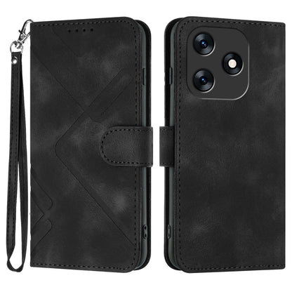 Line Pattern Skin Feel Leather Phone Case, For Tecno Spark Go 5G 2025 / Hot 60i 5G, For Tecno Camon 30 Pro, For Tecno Pova 6 Pro, For Tecno Spark 20 Pro, For Tecno Spark 20, For Tecno Spark Go 2024, For Tecno Camon 20 Premier                           ...