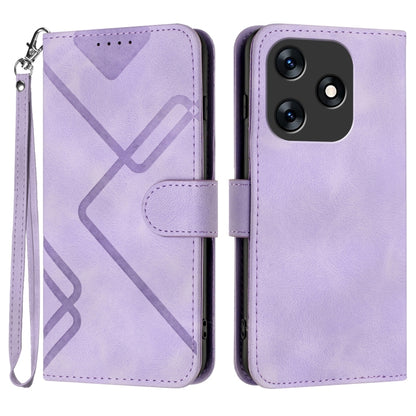 Line Pattern Skin Feel Leather Phone Case, For Tecno Spark Go 5G 2025 / Hot 60i 5G, For Tecno Camon 30 Pro, For Tecno Pova 6 Pro, For Tecno Spark 20 Pro, For Tecno Spark 20, For Tecno Spark Go 2024, For Tecno Camon 20 Premier                           ...