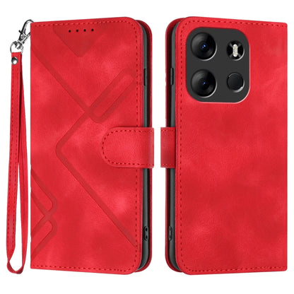 Line Pattern Skin Feel Leather Phone Case, For Tecno Spark Go 5G 2025 / Hot 60i 5G, For Tecno Camon 30 Pro, For Tecno Pova 6 Pro, For Tecno Spark 20 Pro, For Tecno Spark 20, For Tecno Spark Go 2024, For Tecno Camon 20 Premier                           ...