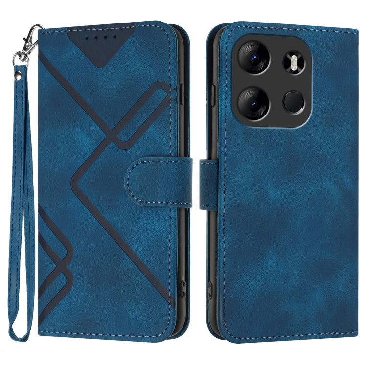 Line Pattern Skin Feel Leather Phone Case, For Tecno Spark Go 5G 2025 / Hot 60i 5G, For Tecno Camon 30 Pro, For Tecno Pova 6 Pro, For Tecno Spark 20 Pro, For Tecno Spark 20, For Tecno Spark Go 2024, For Tecno Camon 20 Premier                           ...