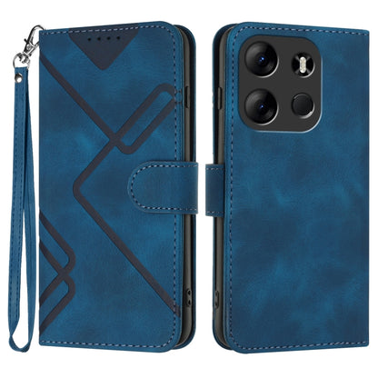 Line Pattern Skin Feel Leather Phone Case, For Tecno Spark Go 5G 2025 / Hot 60i 5G, For Tecno Camon 30 Pro, For Tecno Pova 6 Pro, For Tecno Spark 20 Pro, For Tecno Spark 20, For Tecno Spark Go 2024, For Tecno Camon 20 Premier                           ...