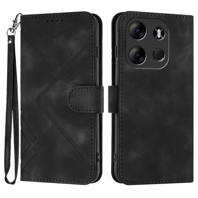 Line Pattern Skin Feel Leather Phone Case, For Tecno Spark Go 5G 2025 / Hot 60i 5G, For Tecno Camon 30 Pro, For Tecno Pova 6 Pro, For Tecno Spark 20 Pro, For Tecno Spark 20, For Tecno Spark Go 2024, For Tecno Camon 20 Premier                           ...