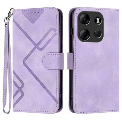 Line Pattern Skin Feel Leather Phone Case, For Tecno Spark Go 5G 2025 / Hot 60i 5G, For Tecno Camon 30 Pro, For Tecno Pova 6 Pro, For Tecno Spark 20 Pro, For Tecno Spark 20, For Tecno Spark Go 2024, For Tecno Camon 20 Premier                           ...