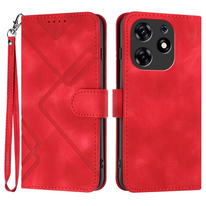 Line Pattern Skin Feel Leather Phone Case, For Tecno Spark Go 5G 2025 / Hot 60i 5G, For Tecno Camon 30 Pro, For Tecno Pova 6 Pro, For Tecno Spark 20 Pro, For Tecno Spark 20, For Tecno Spark Go 2024, For Tecno Camon 20 Premier                           ...