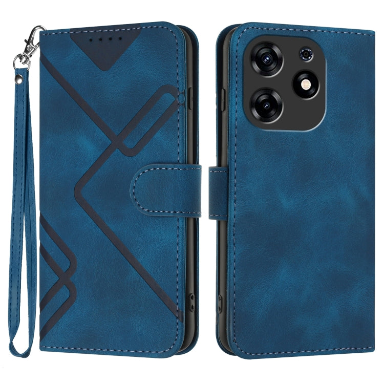 Line Pattern Skin Feel Leather Phone Case, For Tecno Spark Go 5G 2025 / Hot 60i 5G, For Tecno Camon 30 Pro, For Tecno Pova 6 Pro, For Tecno Spark 20 Pro, For Tecno Spark 20, For Tecno Spark Go 2024, For Tecno Camon 20 Premier                           ...