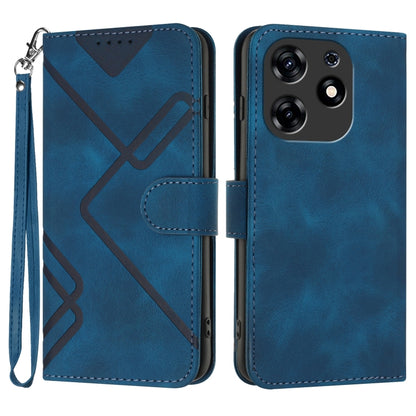 Line Pattern Skin Feel Leather Phone Case, For Tecno Spark Go 5G 2025 / Hot 60i 5G, For Tecno Camon 30 Pro, For Tecno Pova 6 Pro, For Tecno Spark 20 Pro, For Tecno Spark 20, For Tecno Spark Go 2024, For Tecno Camon 20 Premier                           ...