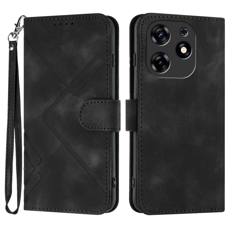 Line Pattern Skin Feel Leather Phone Case, For Tecno Spark Go 5G 2025 / Hot 60i 5G, For Tecno Camon 30 Pro, For Tecno Pova 6 Pro, For Tecno Spark 20 Pro, For Tecno Spark 20, For Tecno Spark Go 2024, For Tecno Camon 20 Premier                           ...