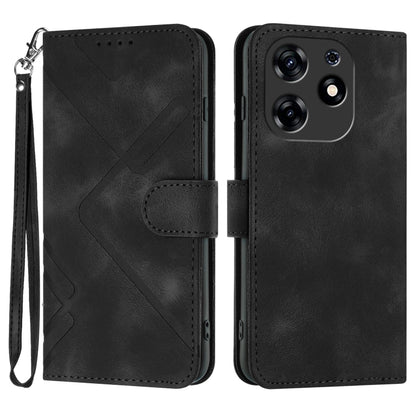 Line Pattern Skin Feel Leather Phone Case, For Tecno Spark Go 5G 2025 / Hot 60i 5G, For Tecno Camon 30 Pro, For Tecno Pova 6 Pro, For Tecno Spark 20 Pro, For Tecno Spark 20, For Tecno Spark Go 2024, For Tecno Camon 20 Premier                           ...