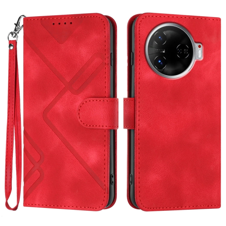 Line Pattern Skin Feel Leather Phone Case, For Tecno Spark Go 5G 2025 / Hot 60i 5G, For Tecno Camon 30 Pro, For Tecno Pova 6 Pro, For Tecno Spark 20 Pro, For Tecno Spark 20, For Tecno Spark Go 2024, For Tecno Camon 20 Premier                           ...