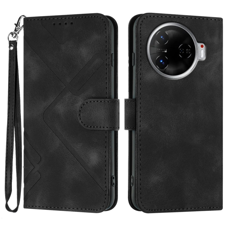 Line Pattern Skin Feel Leather Phone Case, For Tecno Spark Go 5G 2025 / Hot 60i 5G, For Tecno Camon 30 Pro, For Tecno Pova 6 Pro, For Tecno Spark 20 Pro, For Tecno Spark 20, For Tecno Spark Go 2024, For Tecno Camon 20 Premier                           ...