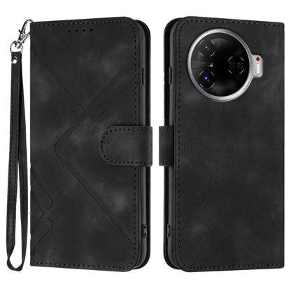 Line Pattern Skin Feel Leather Phone Case, For Tecno Spark Go 5G 2025 / Hot 60i 5G, For Tecno Camon 30 Pro, For Tecno Pova 6 Pro, For Tecno Spark 20 Pro, For Tecno Spark 20, For Tecno Spark Go 2024, For Tecno Camon 20 Premier                           ...