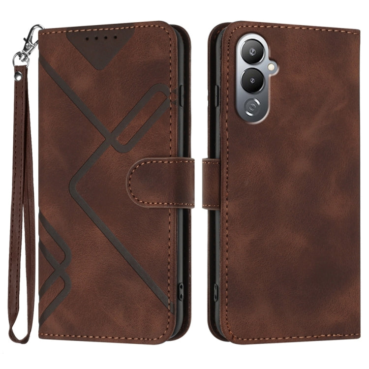 Line Pattern Skin Feel Leather Phone Case, For Tecno Spark Go 5G 2025 / Hot 60i 5G, For Tecno Camon 30 Pro, For Tecno Pova 6 Pro, For Tecno Spark 20 Pro, For Tecno Spark 20, For Tecno Spark Go 2024, For Tecno Camon 20 Premier                           ...