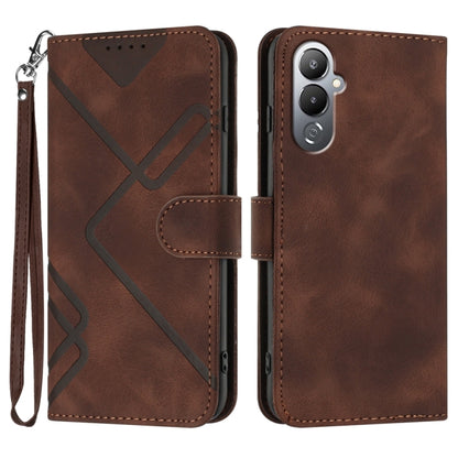 Line Pattern Skin Feel Leather Phone Case, For Tecno Spark Go 5G 2025 / Hot 60i 5G, For Tecno Camon 30 Pro, For Tecno Pova 6 Pro, For Tecno Spark 20 Pro, For Tecno Spark 20, For Tecno Spark Go 2024, For Tecno Camon 20 Premier                           ...