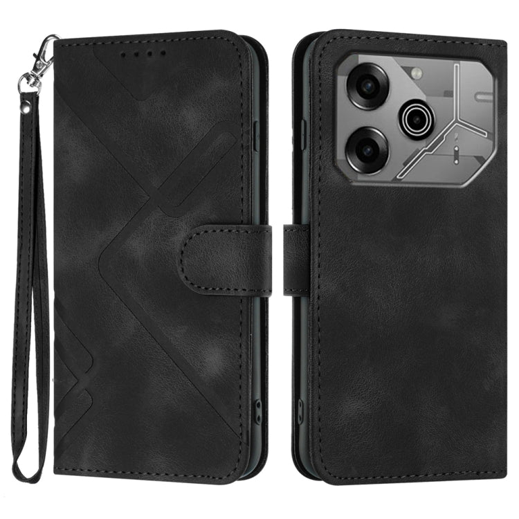 Line Pattern Skin Feel Leather Phone Case, For Tecno Spark Go 5G 2025 / Hot 60i 5G, For Tecno Camon 30 Pro, For Tecno Pova 6 Pro, For Tecno Spark 20 Pro, For Tecno Spark 20, For Tecno Spark Go 2024, For Tecno Camon 20 Premier                           ...