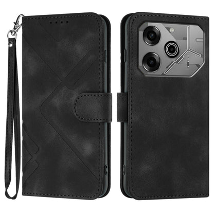 Line Pattern Skin Feel Leather Phone Case, For Tecno Spark Go 5G 2025 / Hot 60i 5G, For Tecno Camon 30 Pro, For Tecno Pova 6 Pro, For Tecno Spark 20 Pro, For Tecno Spark 20, For Tecno Spark Go 2024, For Tecno Camon 20 Premier                           ...