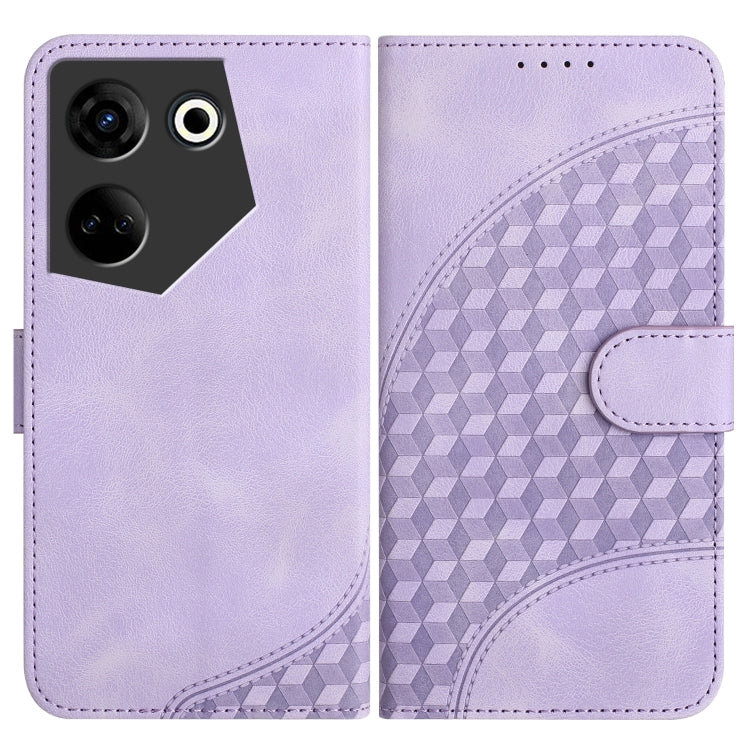 Elephant Head Embossed Phone Leather Case with Lanyard, For Tecno Camon 20/20 Pro 4G, For Tecno Spark 10C, For Tecno Spark 10 4G, For Tecno Spark Go 2023, For Tecno Spark 10 Pro, For Tecno Pova 4