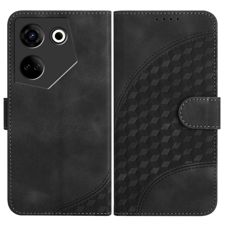 Elephant Head Embossed Phone Leather Case with Lanyard, For Tecno Camon 20/20 Pro 4G, For Tecno Spark 10C, For Tecno Spark 10 4G, For Tecno Spark Go 2023, For Tecno Spark 10 Pro, For Tecno Pova 4