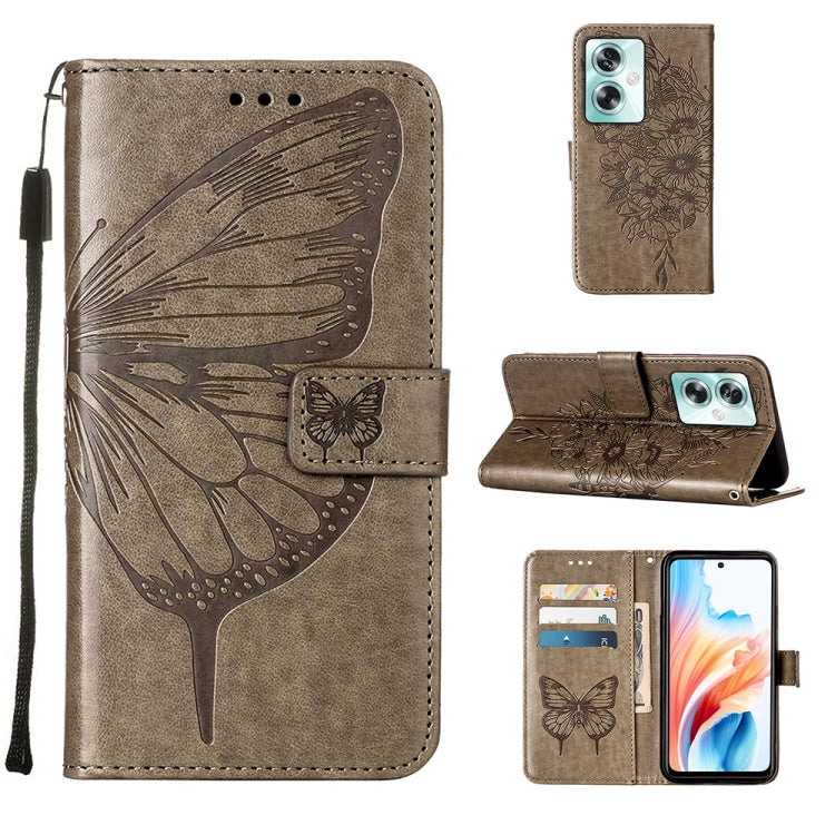 Embossed Butterfly Leather Phone Case, For OPPO A15 / A15s / A35 2021, For OPPO A92s, For OPPO A79 5G, For OPPO A79 5G Global