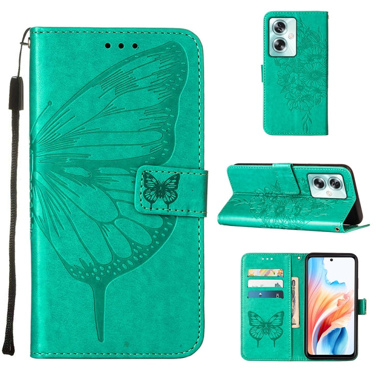 Embossed Butterfly Leather Phone Case, For OPPO A15 / A15s / A35 2021, For OPPO A92s, For OPPO A79 5G, For OPPO A79 5G Global