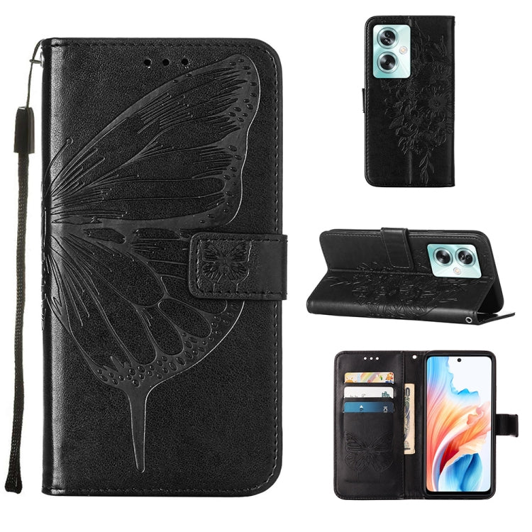 Embossed Butterfly Leather Phone Case, For OPPO A15 / A15s / A35 2021, For OPPO A92s, For OPPO A79 5G, For OPPO A79 5G Global