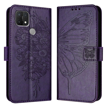 Embossed Butterfly Leather Phone Case, For OPPO A15 / A15s / A35 2021, For OPPO A92s, For OPPO A79 5G, For OPPO A79 5G Global