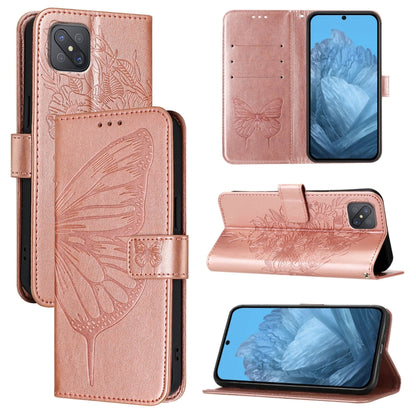 Embossed Butterfly Leather Phone Case, For OPPO A15 / A15s / A35 2021, For OPPO A92s, For OPPO A79 5G, For OPPO A79 5G Global