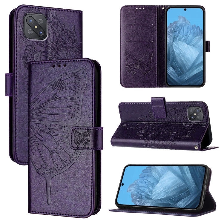 Embossed Butterfly Leather Phone Case, For OPPO A15 / A15s / A35 2021, For OPPO A92s, For OPPO A79 5G, For OPPO A79 5G Global