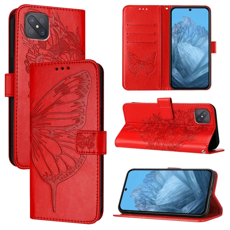Embossed Butterfly Leather Phone Case, For OPPO A15 / A15s / A35 2021, For OPPO A92s, For OPPO A79 5G, For OPPO A79 5G Global