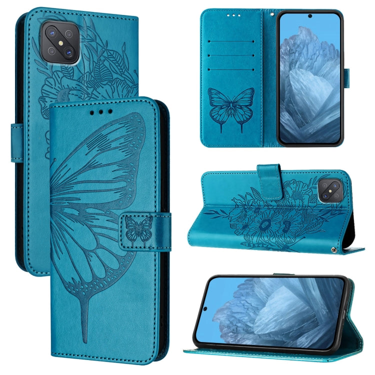 Embossed Butterfly Leather Phone Case, For OPPO A15 / A15s / A35 2021, For OPPO A92s, For OPPO A79 5G, For OPPO A79 5G Global