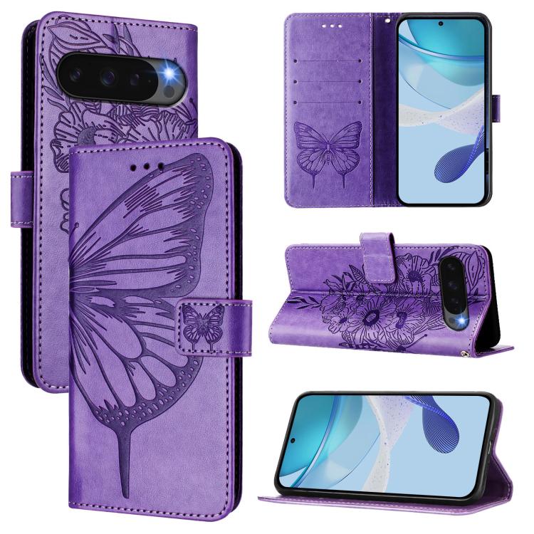 Embossed Butterfly Leather Phone Case, For Google Pixel 11 Pro XL, For Google Pixel 11 Pro / 11, For Google Pixel 10 Pro XL, For Google Pixel 10 / 10 Pro+, For Google Pixel 9a, For Google Pixel 9 Pro XL, For Google Pixel 9 Pro, For Google Pixel 9      ...