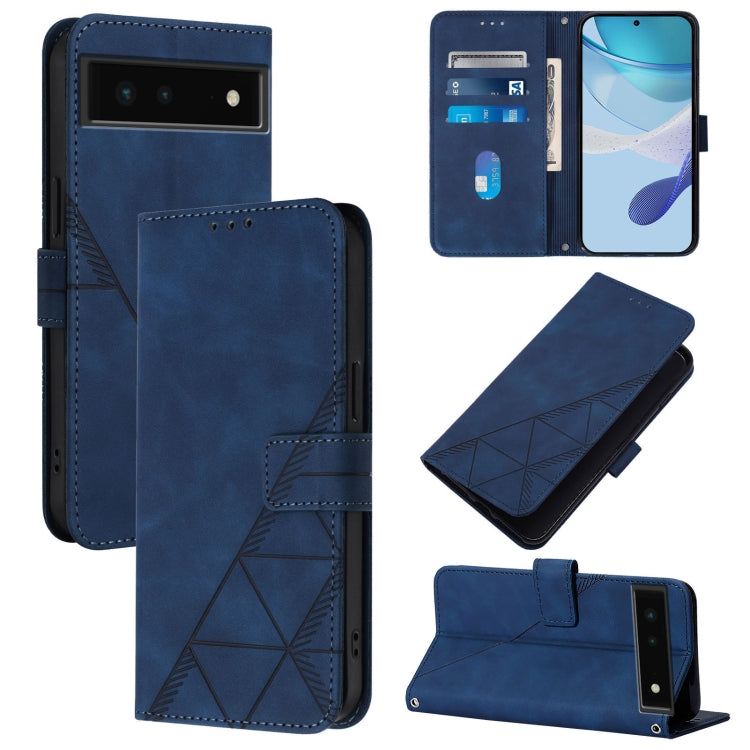 Crossbody 3D Embossed Flip Leather Phone Case, For Google Pixel 6 Pro, For Google Pixel 6