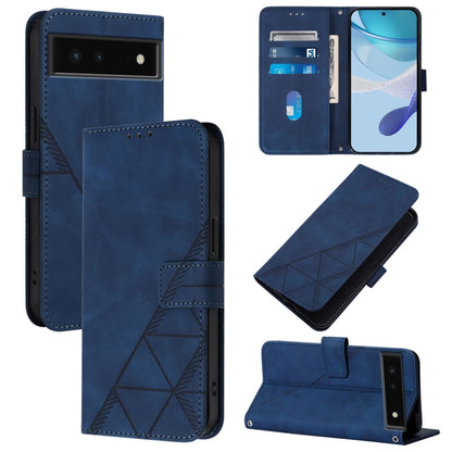 Crossbody 3D Embossed Flip Leather Phone Case, For Google Pixel 6 Pro, For Google Pixel 6