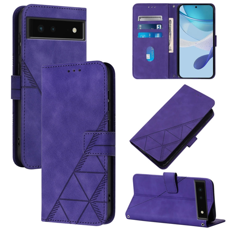 Crossbody 3D Embossed Flip Leather Phone Case, For Google Pixel 6 Pro, For Google Pixel 6