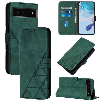 Crossbody 3D Embossed Flip Leather Phone Case, For Google Pixel 6 Pro, For Google Pixel 6