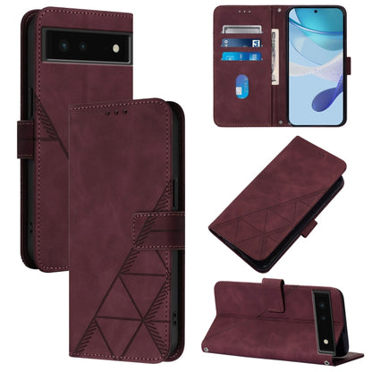 Crossbody 3D Embossed Flip Leather Phone Case, For Google Pixel 6 Pro, For Google Pixel 6