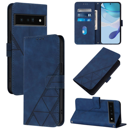 Crossbody 3D Embossed Flip Leather Phone Case, For Google Pixel 6 Pro, For Google Pixel 6