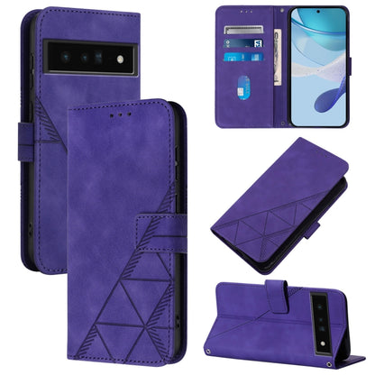 Crossbody 3D Embossed Flip Leather Phone Case, For Google Pixel 6 Pro, For Google Pixel 6