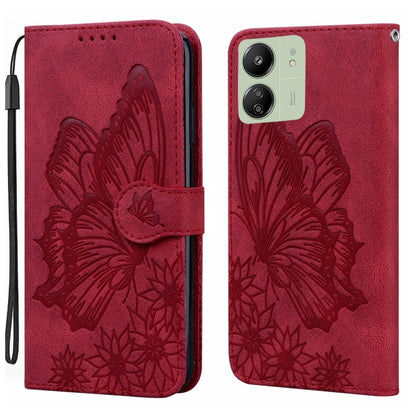 Retro Skin Feel Butterflies Embossing Horizontal Flip Leather Phone Case, For Xiaomi Redmi Note 13 Pro 4G, For Xiaomi Redmi Note 13 4G, For Xiaomi Redmi 13C / POCO C65, For Xiaomi Redmi Note 13 Pro+ 5G