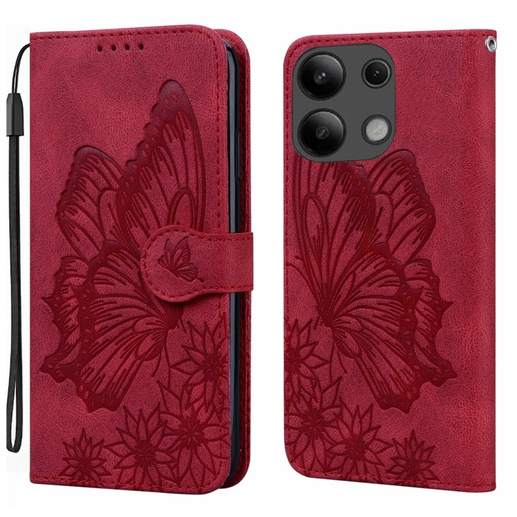 Retro Skin Feel Butterflies Embossing Horizontal Flip Leather Phone Case, For Xiaomi Redmi Note 13 Pro 4G, For Xiaomi Redmi Note 13 4G, For Xiaomi Redmi 13C / POCO C65, For Xiaomi Redmi Note 13 Pro+ 5G