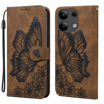 Retro Skin Feel Butterflies Embossing Horizontal Flip Leather Phone Case, For Xiaomi Redmi Note 13 Pro 4G, For Xiaomi Redmi Note 13 4G, For Xiaomi Redmi 13C / POCO C65, For Xiaomi Redmi Note 13 Pro+ 5G