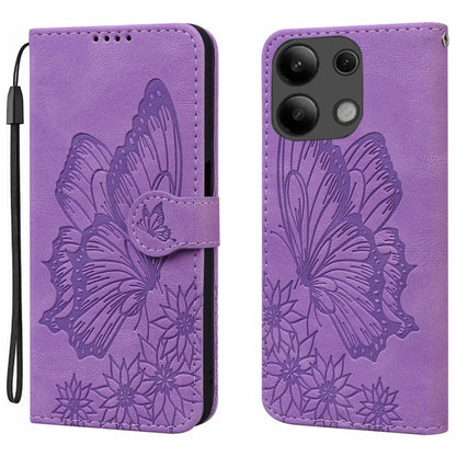 Retro Skin Feel Butterflies Embossing Horizontal Flip Leather Phone Case, For Xiaomi Redmi Note 13 Pro 4G, For Xiaomi Redmi Note 13 4G, For Xiaomi Redmi 13C / POCO C65, For Xiaomi Redmi Note 13 Pro+ 5G